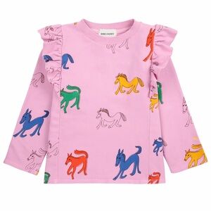 VGUC Bobo Choses Horses Fleece Pullover 4/5y